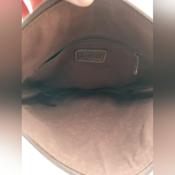 Fossil Multicolor Patches Suede Tooled Floral Crossbody Purse - Picture 8 of 8